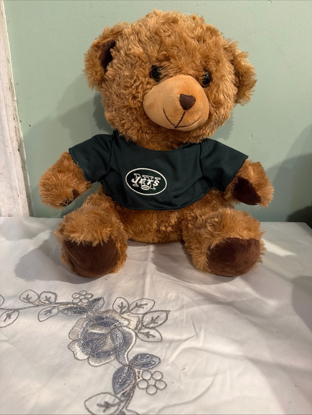 Foco Brown Plush Teddy Bear with Dark Green Logo Tee